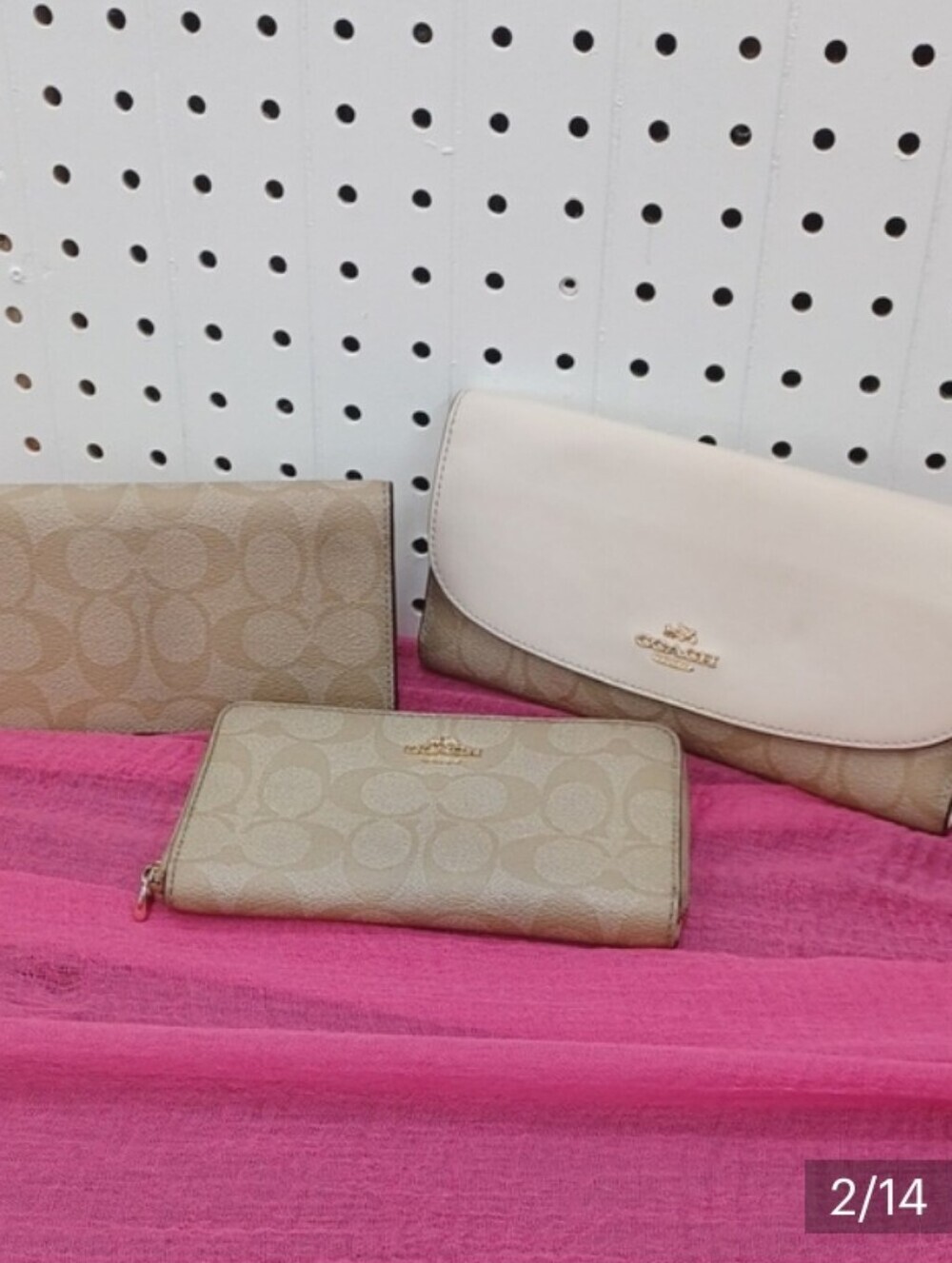 Coach 3 Piece Lot Khaki Signature